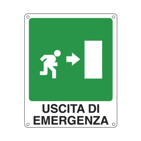 Cartello in alluminio Uscita di emergenza
